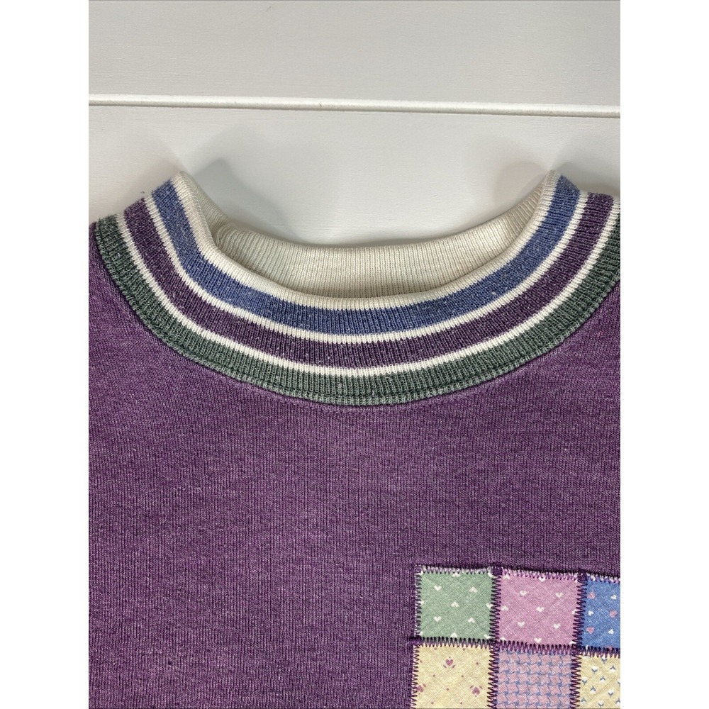 Vintage Jerzees Super Sweat Sweatshirt Purple Crewneck Size M USA - Picture 10 of 16